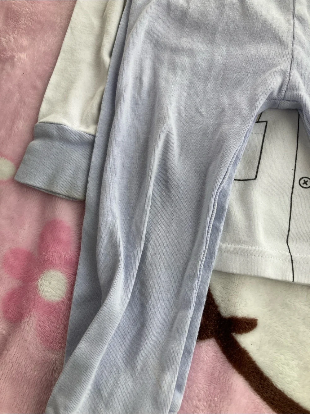 100% Cotton Light Blue Bunny Veterinarian Pajama Set